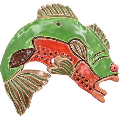 Ceramic Arts Handmade Clay Crafts Glazed Fish 5-inch by 5.5-inch made by Roger Maxwell and Anonymous 4171