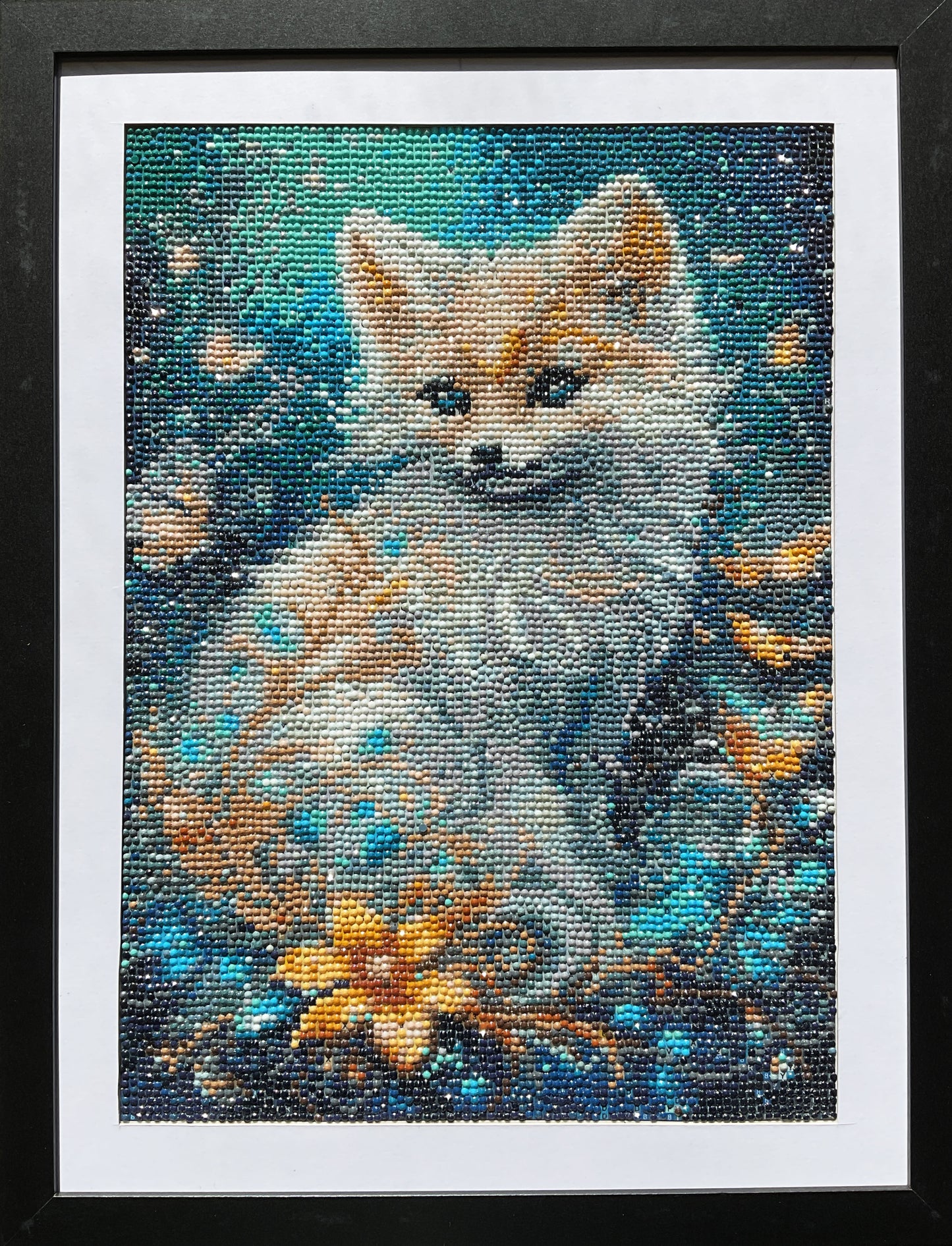 Diamond Dot Art - Framed Canvas - Handmade Crafts - 17 x 13-inch Fox by Janice Stephens 4205
