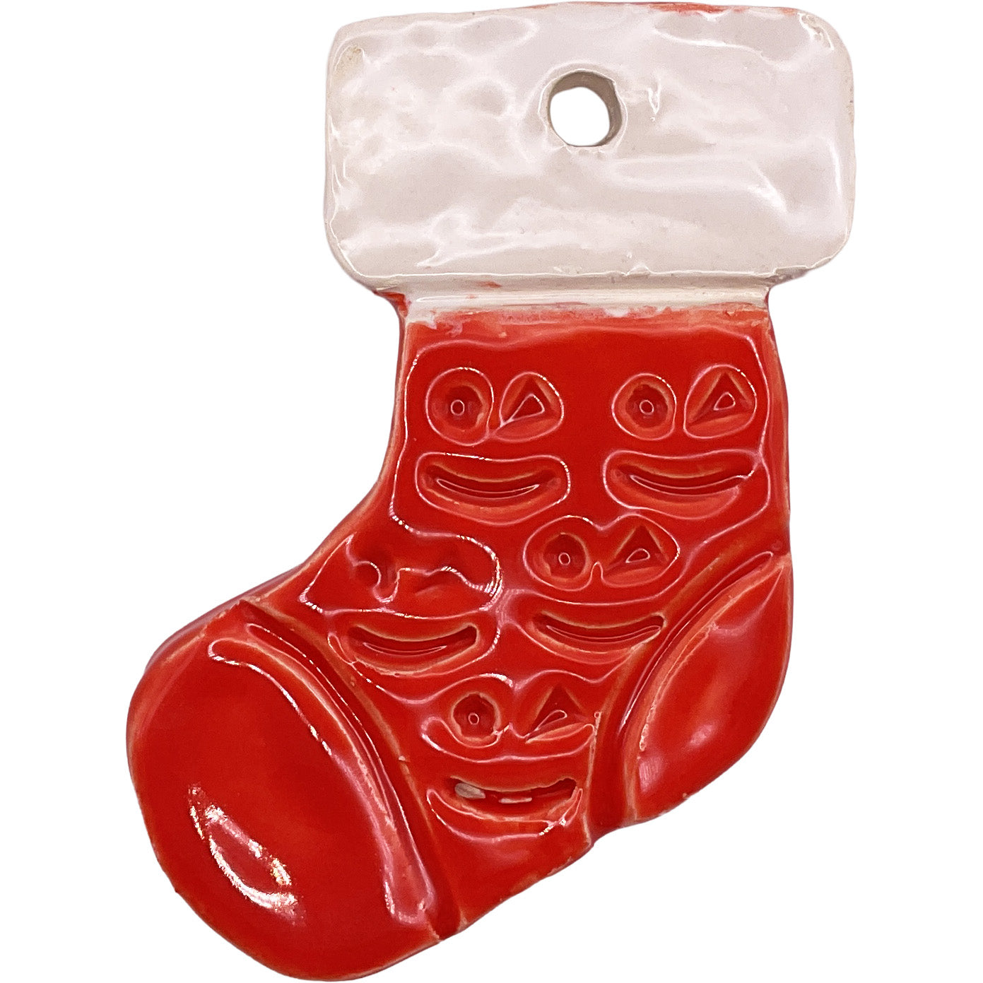 Handmade Ceramic Christmas Ornament 3"x4" by Breanne Wright and Anonymous 4208