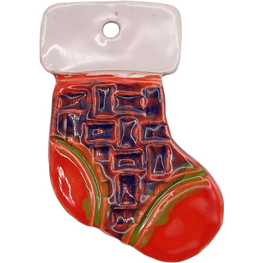 Handmade Ceramic Christmas Ornament 3"x4" by Jenna DeCosta and Anonymous 4209