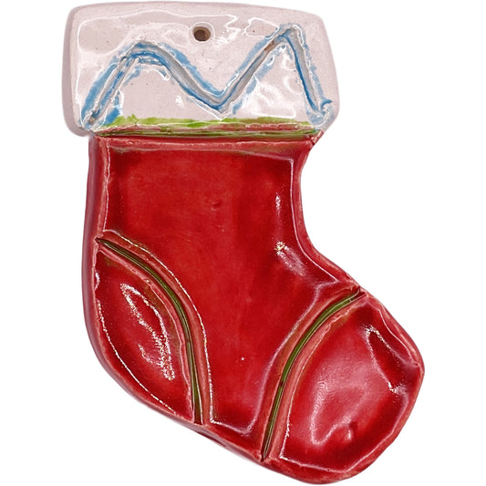 Handmade Ceramic Christmas Ornament 3"x4" by Eric Stacy 4212