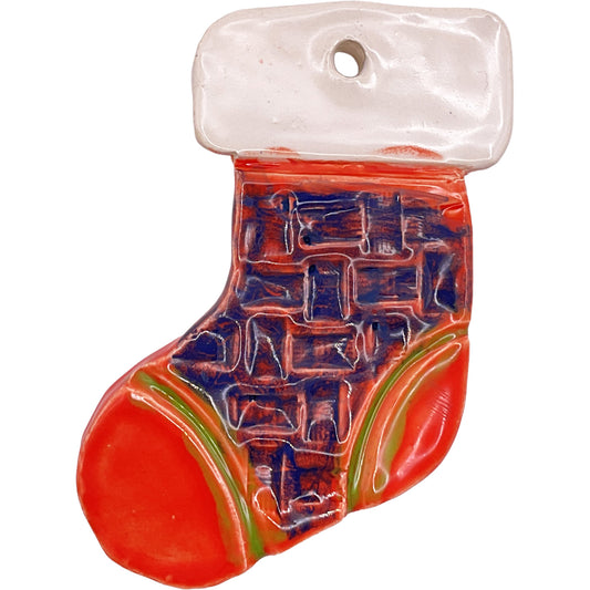 Handmade Ceramic Christmas Ornament 3"x4" by Jenna DeCosta & Anon 4217