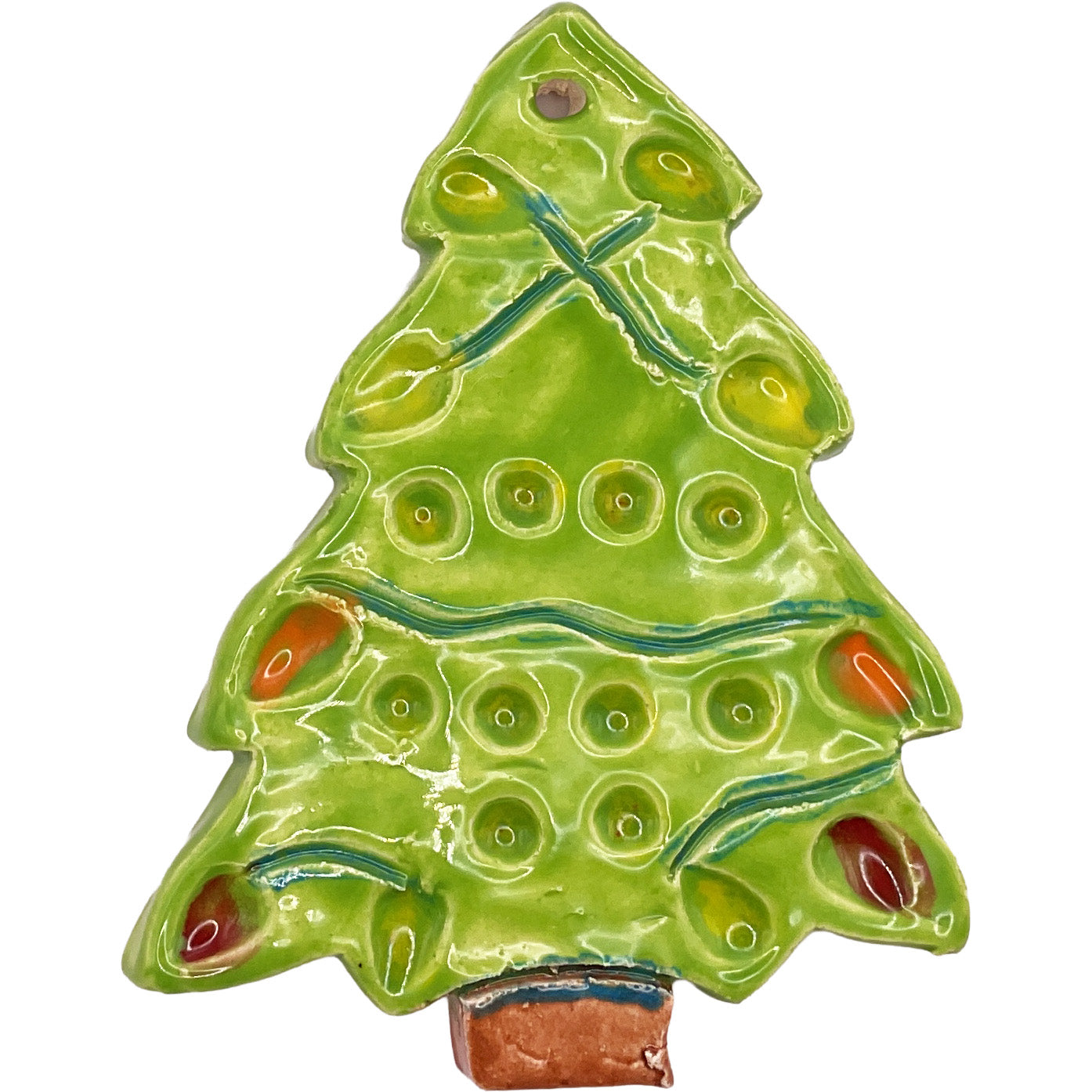 Handmade Ceramic Christmas Ornament 3"x4" by Eric Stacy 4226