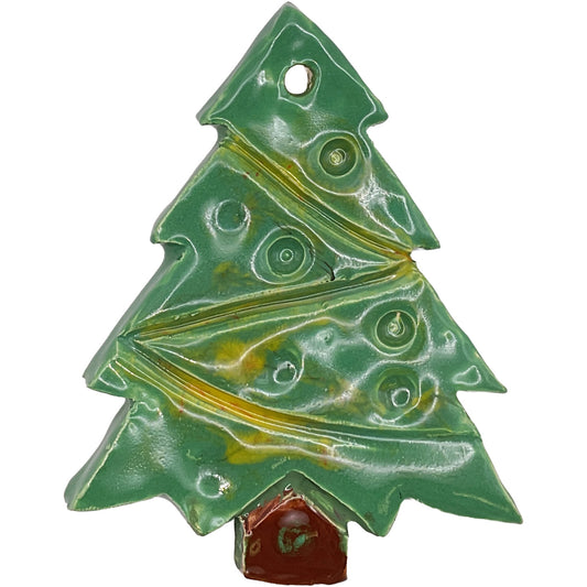 Handmade Ceramic Christmas Ornament 3"x4" by Ben LeVine & Anon 4228