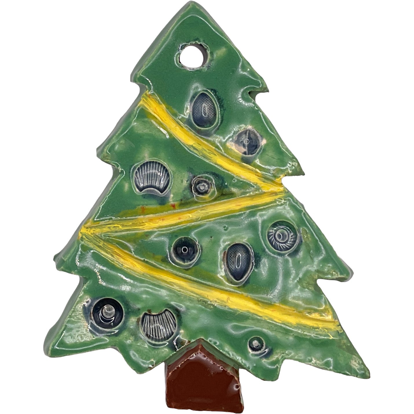 Handmade Ceramic Christmas Ornament 3"x4" by Jonathan DeCosta & Anon 4231