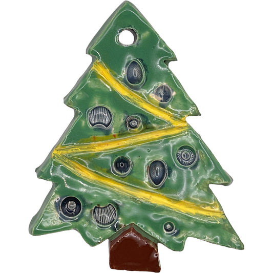 Handmade Ceramic Christmas Ornament 3"x4" by Jonathan DeCosta & Anon 4231