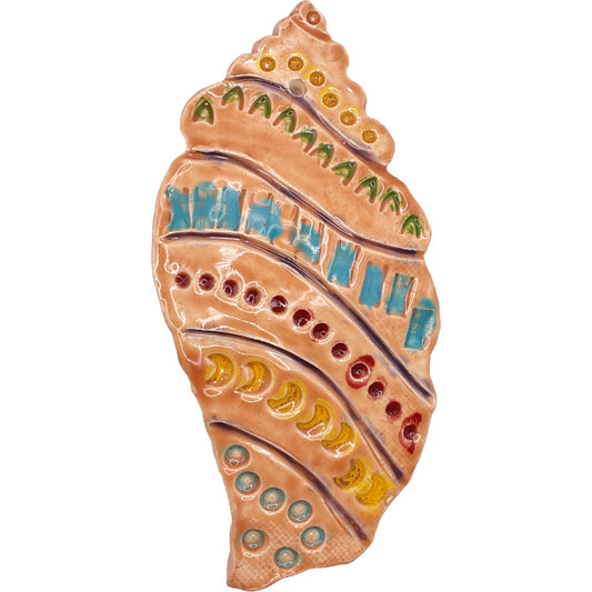 Ceramic Arts Handmade Clay Crafts Glazed Shell 6-inch x 4-inch by Breanne Wright 4240