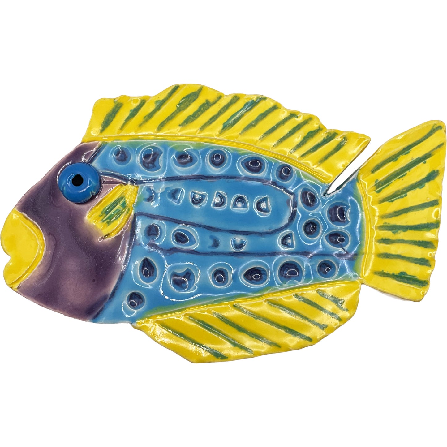 Ceramic Arts Handmade Clay Crafts Fresh Fish Glazed 4-inch x 7-inch by Ryan Imhoff 4241