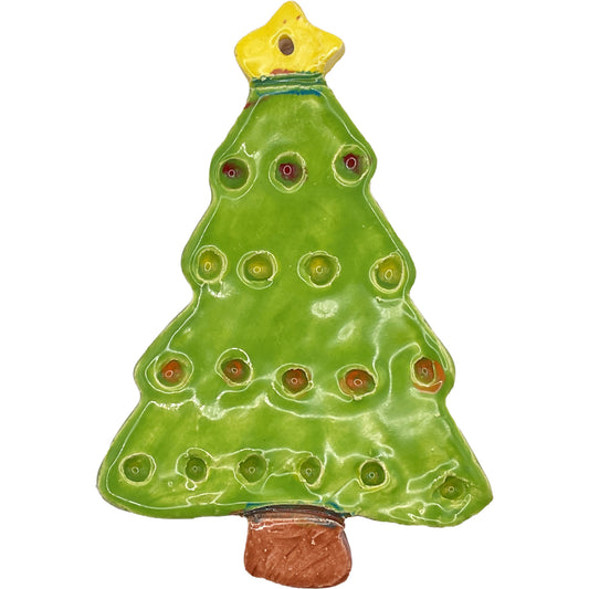 Handmade Ceramic Christmas Ornament 3.5"x5" by Eric Stacy 4232