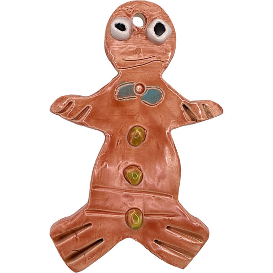 Handmade Ceramic Christmas Ornament 3"x4" by Monty Chu 4246