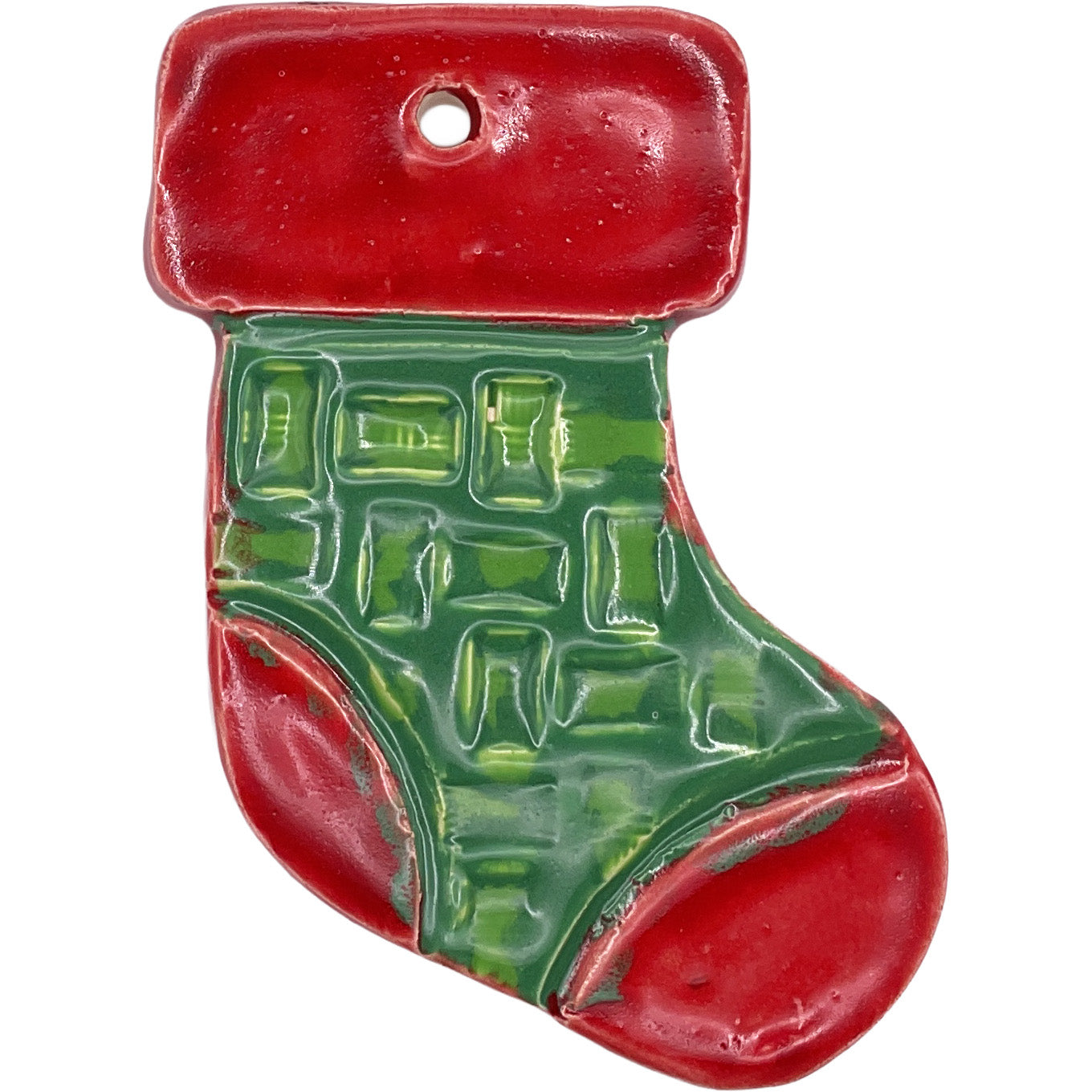 Handmade Ceramic Christmas Ornament 3"x4" by Janice Stephens and Anon 4247