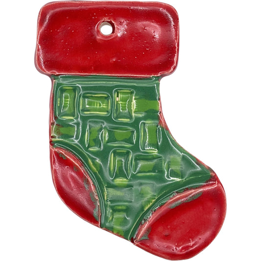Handmade Ceramic Christmas Ornament 3"x4" by Janice Stephens and Anon 4247