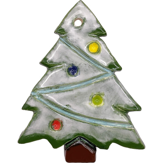 Handmade Ceramic Christmas Ornament 3"x4" by Angelina Vida-White & Anon 4264