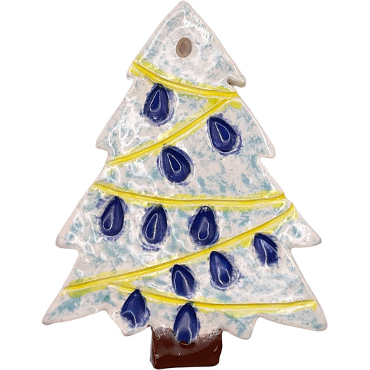 Handmade Ceramic Christmas Ornament 3"x4" by Angelina Vida-White & Anon 4265