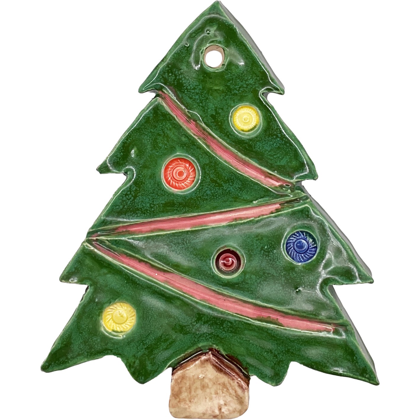 Handmade Ceramic Christmas Ornament 3"x4" by Anonymous 4267