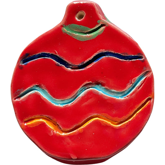 Handmade Ceramic Christmas Ornament 3"x3" by Ryan Imhoff 4277