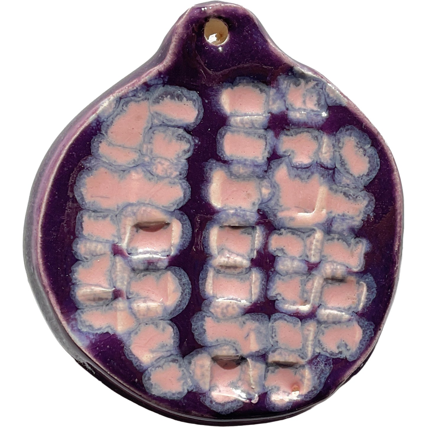 Handmade Ceramic Christmas Ornament 3"x3" by Janice Stephens 4279