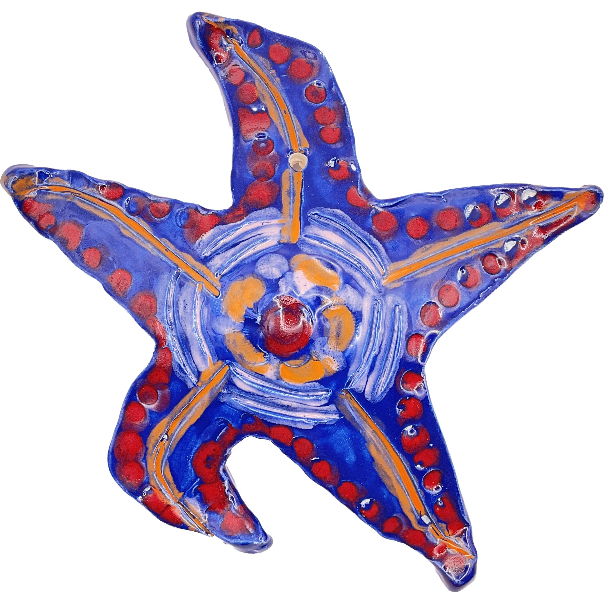 WATCH Resources Art Guild - Ceramic Arts Handmade Clay Crafts Glazed Starfish 7-inch by 6-inch made by Ashley Dorsett 4289