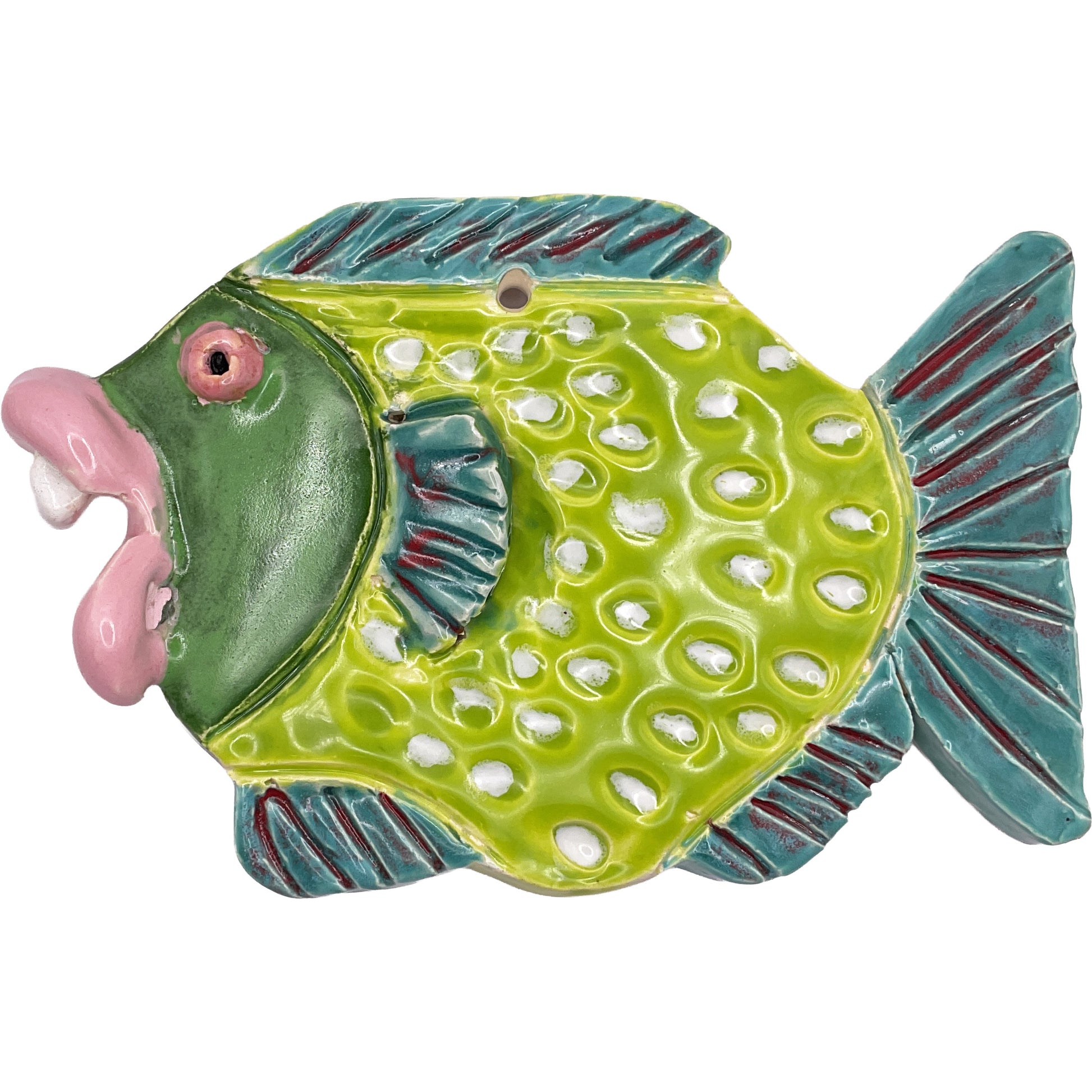 WATCH Resources Art Guild - Ceramic Arts Handmade Clay Crafts Glazed Fish made by Larry Mansfield & Sinclair Darr 4298