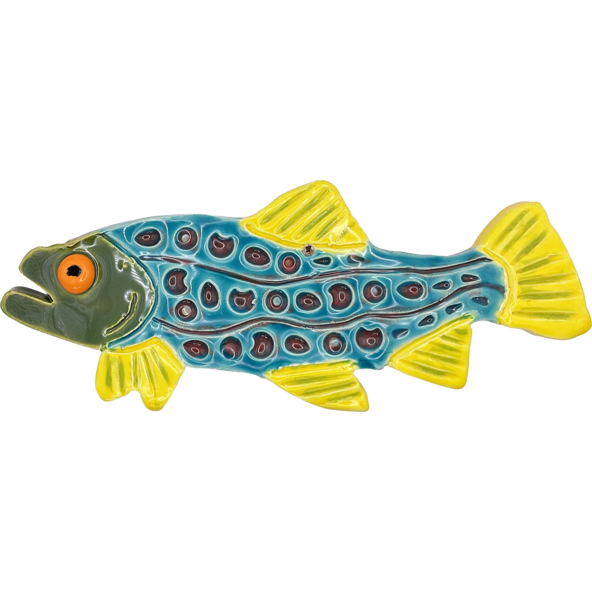 WATCH Resources Art Guild - Ceramic Arts Handmade Clay Crafts Glazed Fish made by Ryan Imhoff 4308