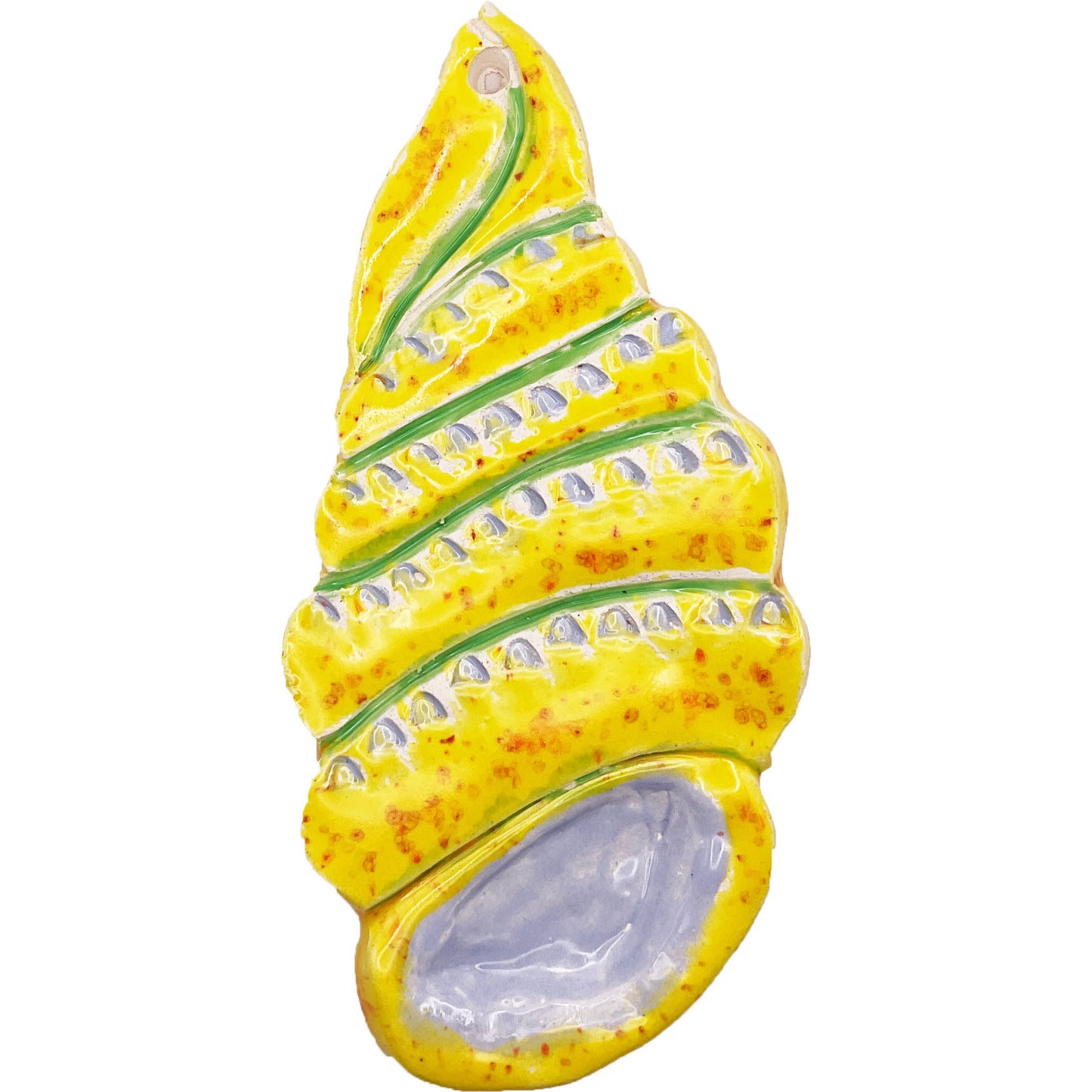 WATCH Resources Art Guild - Ceramic Arts Handmade Clay Crafts Glazed Shell 6-inch x 3-inch by Anonymous 4551