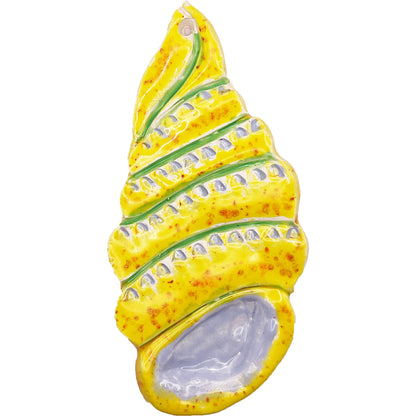 WATCH Resources Art Guild - Ceramic Arts Handmade Clay Crafts Glazed Shell 6-inch x 3-inch by Anonymous 4551