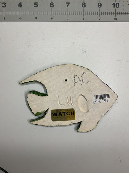 WATCH Resources Art Guild - Ceramic Arts Handmade Clay Crafts Glazed Fish 4.5-inch by 6-inch made by Lisa Uptain and Andy Crowe 4548