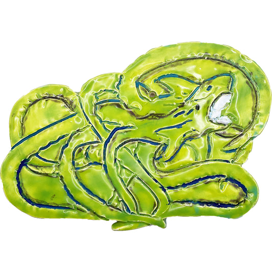 WATCH Resources Art Guild - Ceramic Arts Handmade Clay Crafts Glazed Shark Octopus 5.5-inch x 8.5-inch by Andy Crowe 4578