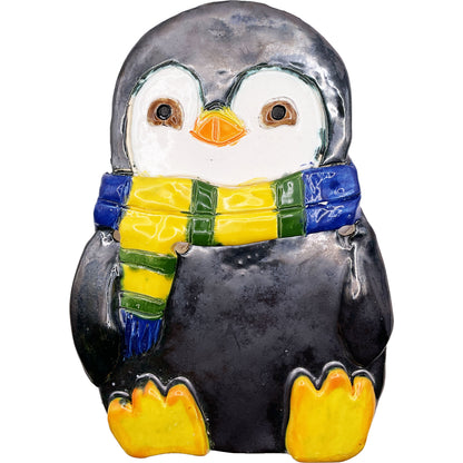 WATCH Resources Art Guild - Ceramic Arts Handmade Clay Crafts Glazed Penguin 9-inch by 6-inch made by Lisa Uptain 4567