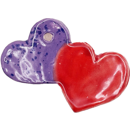 WATCH Resources Art Guild - Ceramic Arts Handmade Clay Crafts Glazed Hearts 2.5-inch by 1.5-inch made by Anonymous 4581