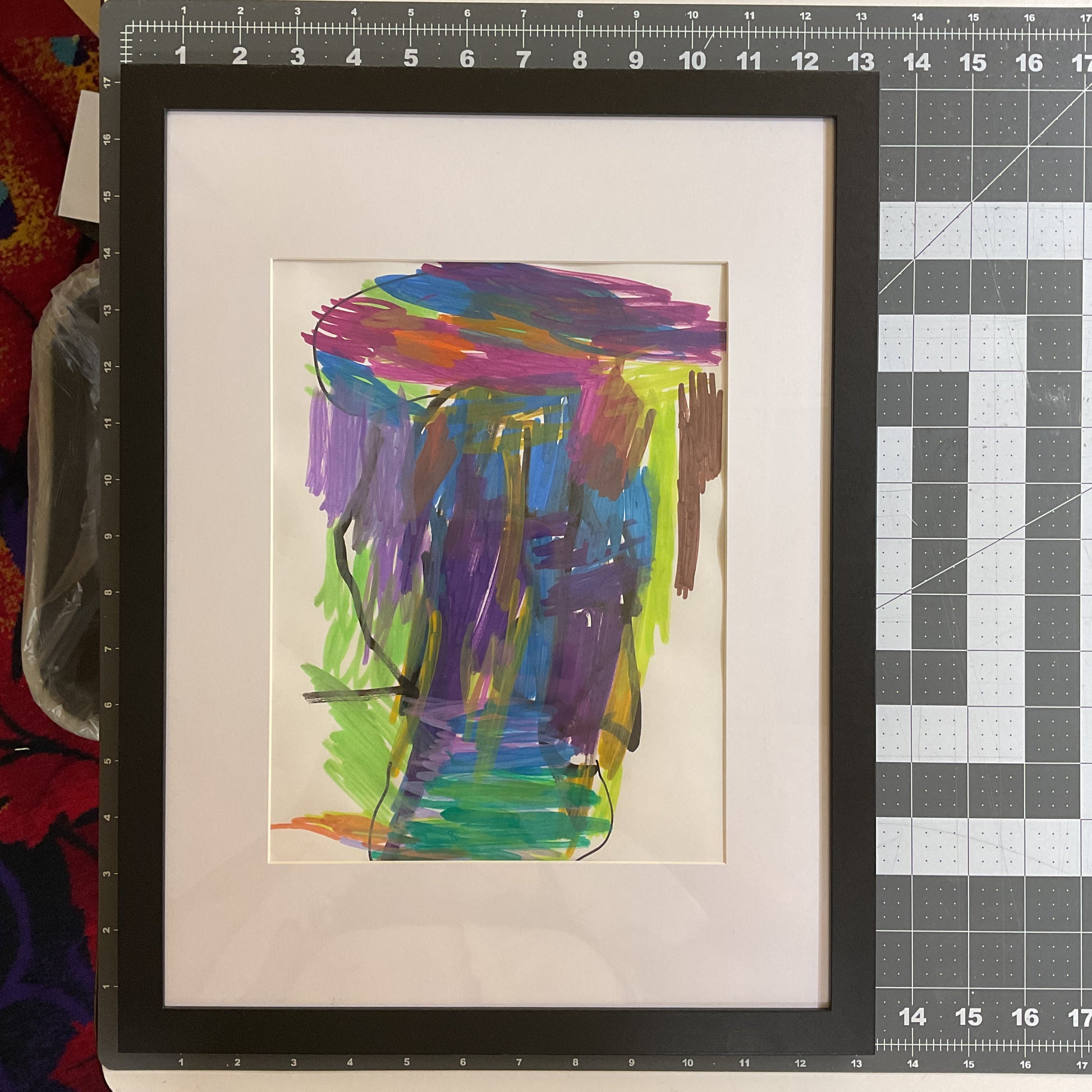 WATCH Resources Art Guild - Framed Colored Drawing, 13 x 17 Fine Art, by Jeffrey Kohler-Crowe 4686