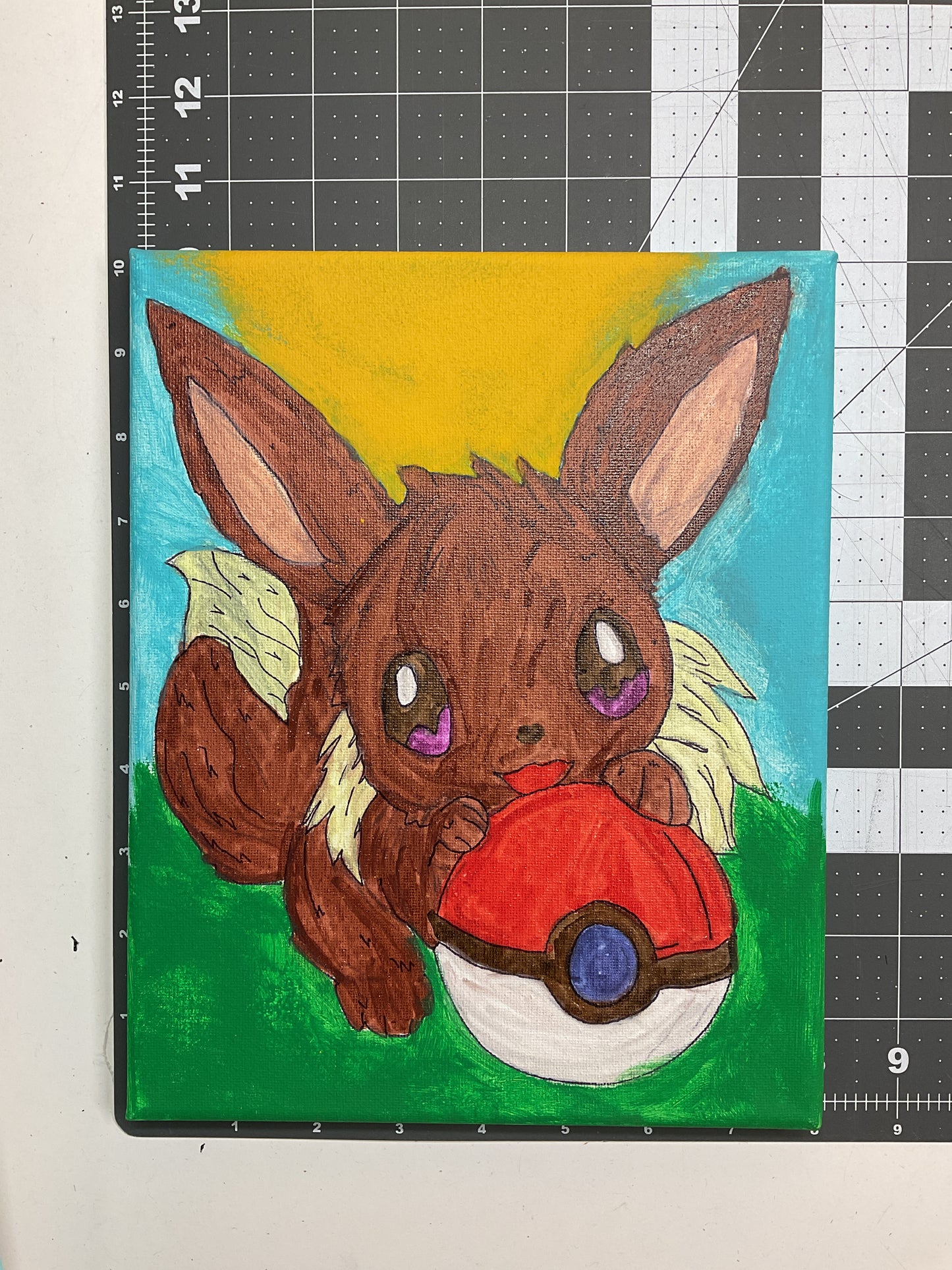 8x10 Acrylic Character Painting on Stretched Canvas by Daniella Messamore 4732