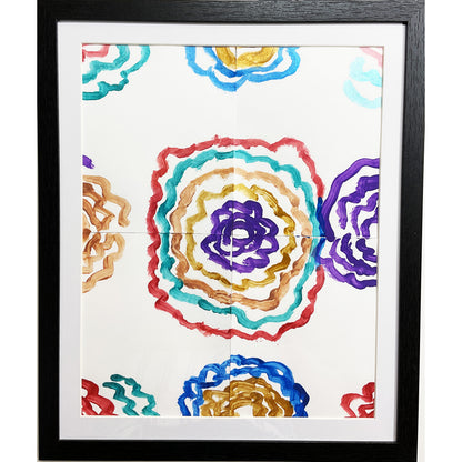8x10 Acrylic Abstract Painting on Paper by Miguel Carrera 4758