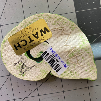 Ceramic Arts Handmade Clay Crafts Glazed Shell 5-inch by 5-inch made by Audrey Love and Angelina Vida White 4133