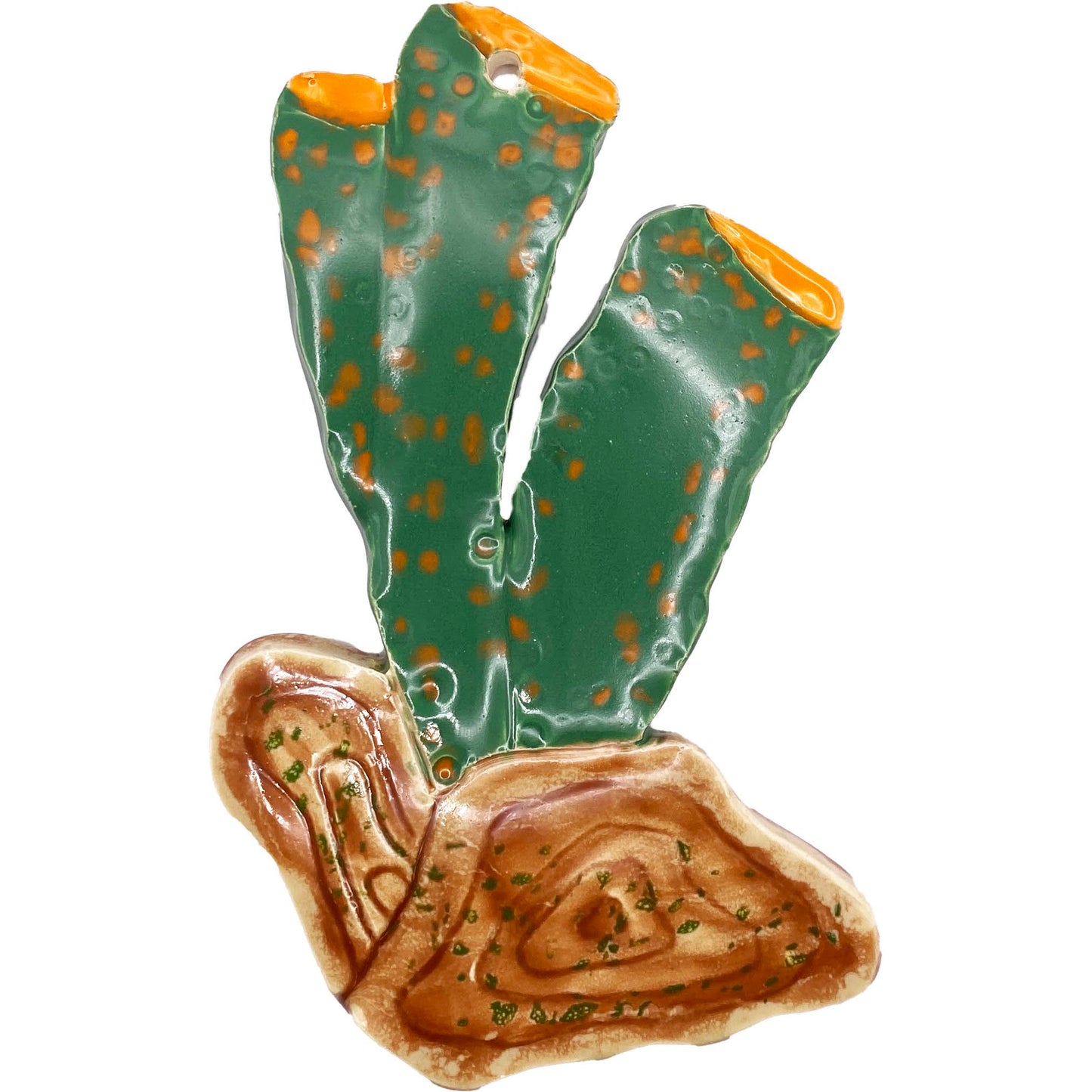 Ceramic Arts Handmade Clay Crafts Fresh Fish Coral 6-inch x 4-inch Glazed Coral by Breanne Wright and Angelina Vida-White 4096