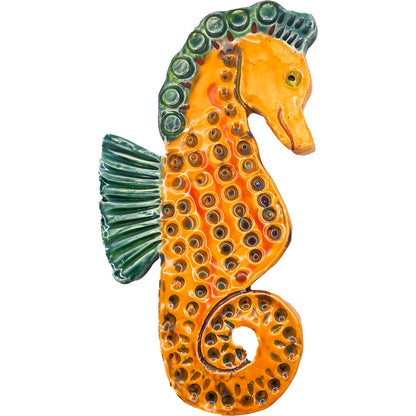 Ceramic Arts Handmade Clay Crafts Glazed Seahorse 7.5-inch by 4-inch made by Monty Chu and Anonymous 4124