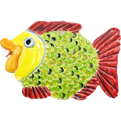 Ceramic Arts Handmade Clay Crafts Glazed Fish 4-inch by 6-inch made by Lisa Uptain and Karissa Archer 4823