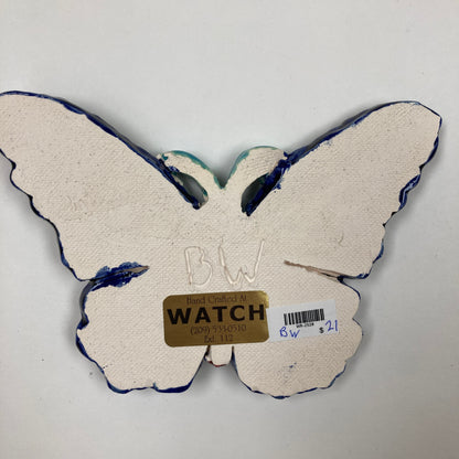 WATCH Resources Art Guild - Ceramic Arts Handmade Clay Crafts 7-inch x 4.5-inch Glazed Butterfly made by Breanne Wright
