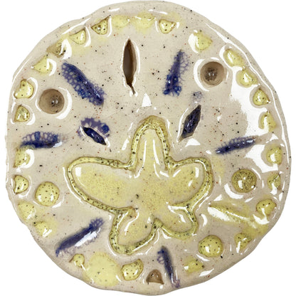 WATCH Resources Art Guild - Ceramic Arts Handmade Clay Crafts Fresh Fish 3.5-inch x 3.5-inch Glazed Shell by Emily Knoles