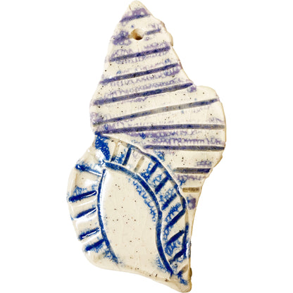 WATCH Resources Art Guild - Ceramic Arts Handmade Clay Crafts Fresh Fish 5-inch x 3-inch Glazed Shell made by Emily Knoles