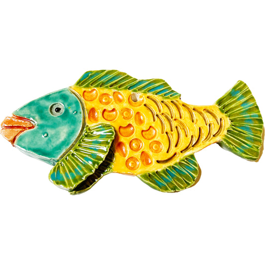 WATCH Resources Art Guild - Ceramic Arts Handmade Clay Crafts Fresh Fish 6-inch x 3-inch Glazed Fish made by Ryan Imhoff