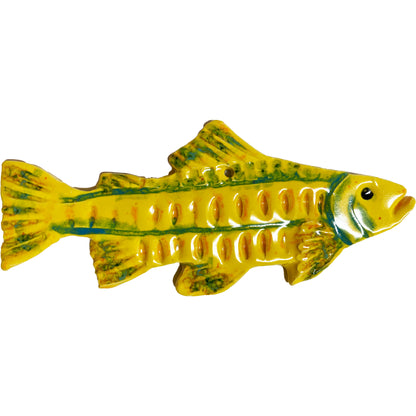 Ceramic Arts Handmade Clay Crafts Fresh Fish 8-inch x 6-inch Glazed by Ryan Pinder