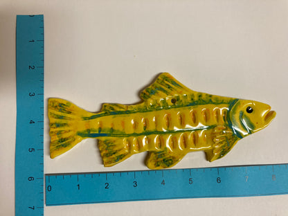 Ceramic Arts Handmade Clay Crafts Fresh Fish 8-inch x 6-inch Glazed by Ryan Pinder